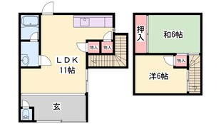 たつの市　島田小林連棟戸建の物件間取画像